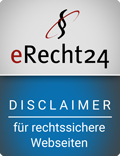 erecht24 siegel disclaimer blau - Disclaimer