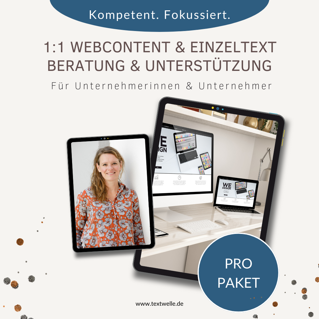 Pro 1 - Dankeseite - Webcontent und Texte (PRO)